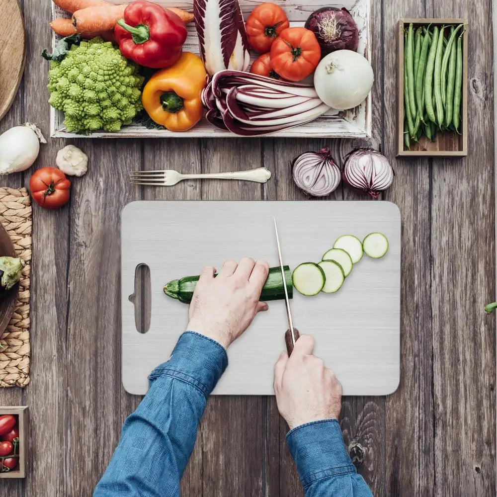 Chef-Grade Steel Cutting Board